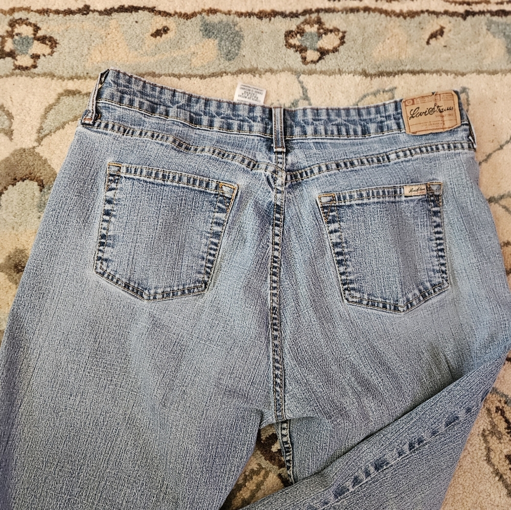 Levi Strauss Bootcut Lowrise Stretch Denim Jeans Sz 12M - Picture 3 of 8